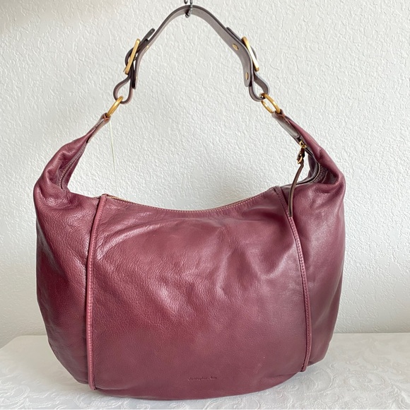 Christopher Kon Burgundy Leather Hobo Bag - Picture 2 of 12